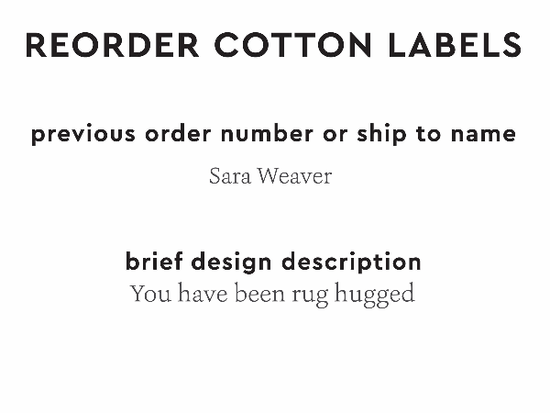 PPLR_HIDDEN_PRODUCT Reorder Previous Label Design - COTTON