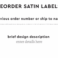 PPLR_HIDDEN_PRODUCT Reorder Previous Label Design - SATIN