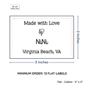 PPLR_HIDDEN_PRODUCT Large Text Only Label (2"x3"-Cotton)
