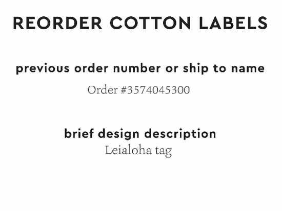 PPLR_HIDDEN_PRODUCT Reorder Previous Label Design - COTTON
