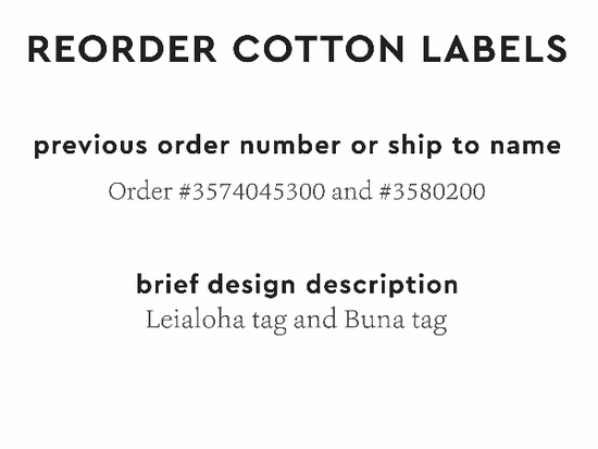PPLR_HIDDEN_PRODUCT Reorder Previous Label Design - COTTON