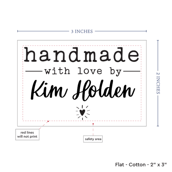 PPLR_HIDDEN_PRODUCT Modern Blanket Label with Heart (2"x3"-Cotton)