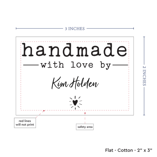 PPLR_HIDDEN_PRODUCT Modern Blanket Label with Heart (2"x3"-Cotton)