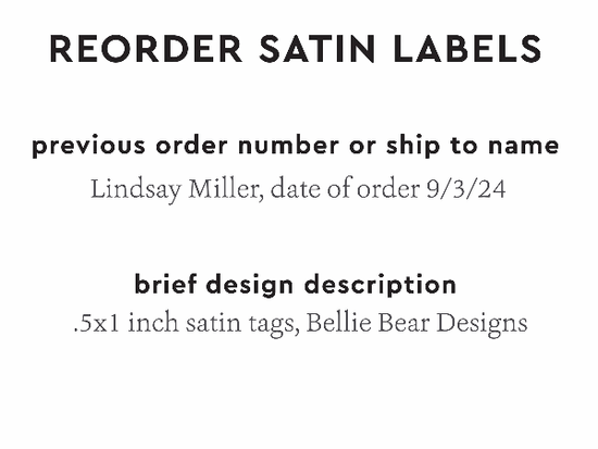 PPLR_HIDDEN_PRODUCT Reorder Previous Label Design - SATIN