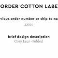 PPLR_HIDDEN_PRODUCT Reorder Previous Label Design - COTTON