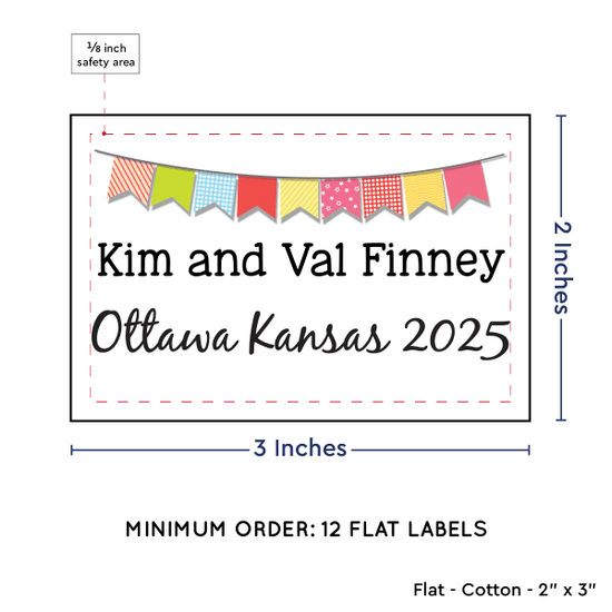 PPLR_HIDDEN_PRODUCT Colorful Banner (2"x3" Cotton - 12 labels/set)