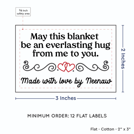 PPLR_HIDDEN_PRODUCT Double Heart Quote (2"x3" Cotton - 12 labels/set)