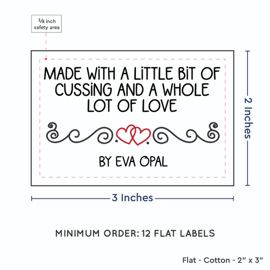 PPLR_HIDDEN_PRODUCT Double Heart Quote (2"x3" Cotton - 12 labels/set)