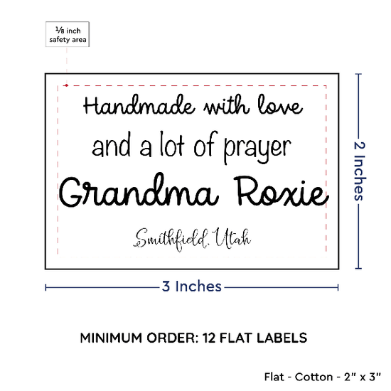 PPLR_HIDDEN_PRODUCT Large Text Only Label (2"x3"-Cotton)