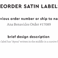 PPLR_HIDDEN_PRODUCT Reorder Previous Label Design - SATIN
