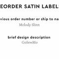 PPLR_HIDDEN_PRODUCT Reorder Previous Label Design - SATIN