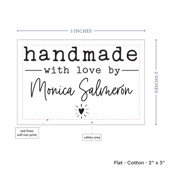PPLR_HIDDEN_PRODUCT Modern Blanket Label with Heart (2"x3"-Cotton)