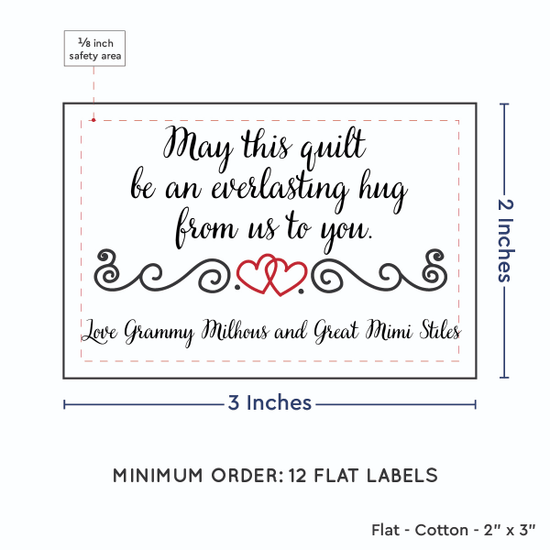 PPLR_HIDDEN_PRODUCT Double Heart Quote (2"x3" Cotton - 12 labels/set)