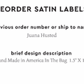 PPLR_HIDDEN_PRODUCT Reorder Previous Label Design - SATIN