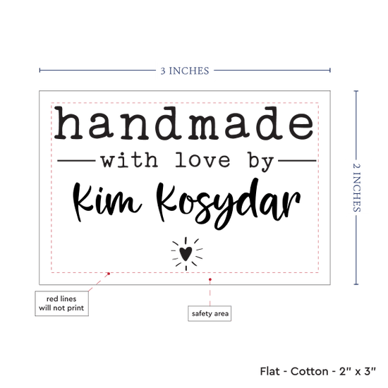 PPLR_HIDDEN_PRODUCT Modern Blanket Label with Heart (2"x3"-Cotton)