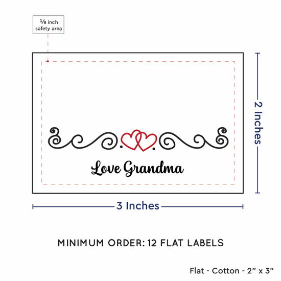 PPLR_HIDDEN_PRODUCT Double Heart Quote (2"x3" Cotton - 12 labels/set)