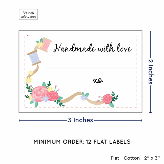 PPLR_HIDDEN_PRODUCT Thread and Flowers with Fill in Blanks (2"x3" Cotton - 12 labels/set)