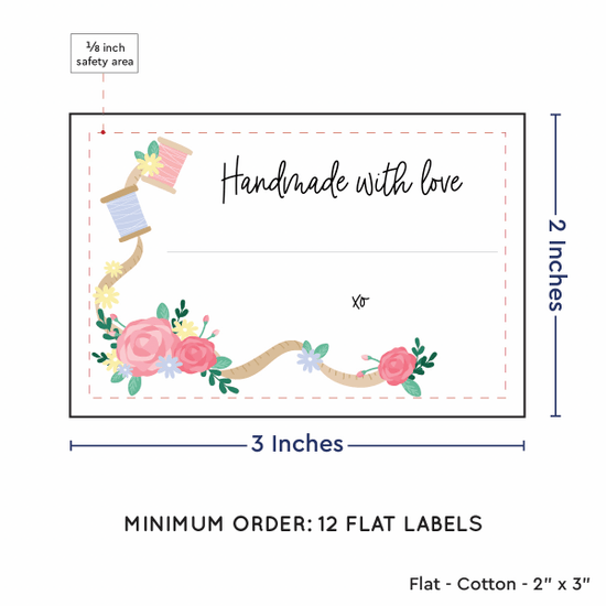 PPLR_HIDDEN_PRODUCT Thread and Flowers with Fill in Blanks (2"x3" Cotton - 12 labels/set)