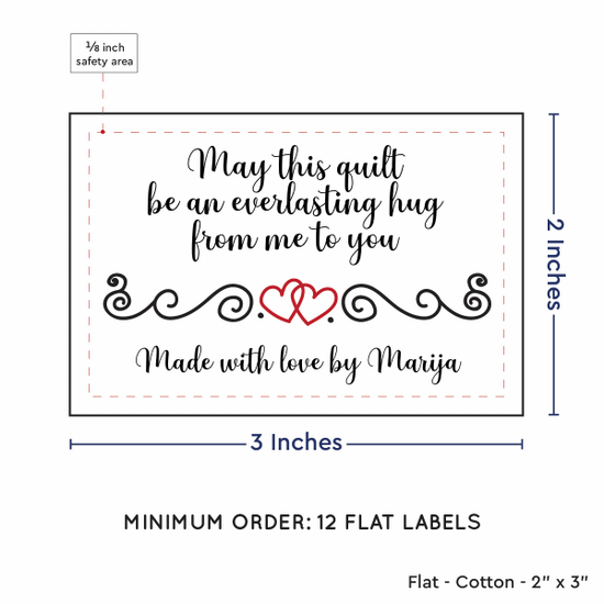 PPLR_HIDDEN_PRODUCT Double Heart Quote (2"x3" Cotton - 12 labels/set)