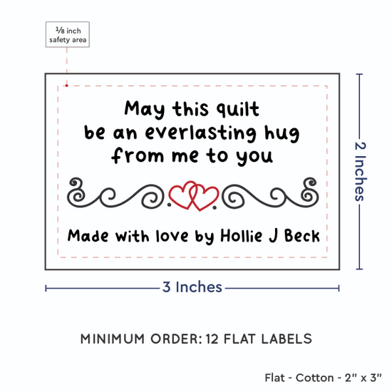 PPLR_HIDDEN_PRODUCT Double Heart Quote (2"x3" Cotton - 12 labels/set)