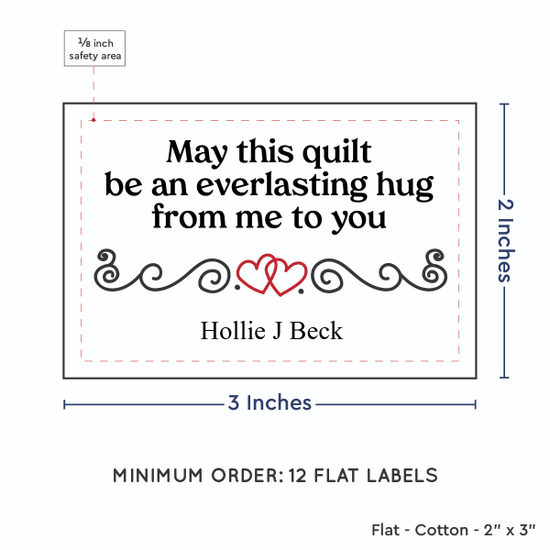 PPLR_HIDDEN_PRODUCT Double Heart Quote (2"x3" Cotton - 12 labels/set)