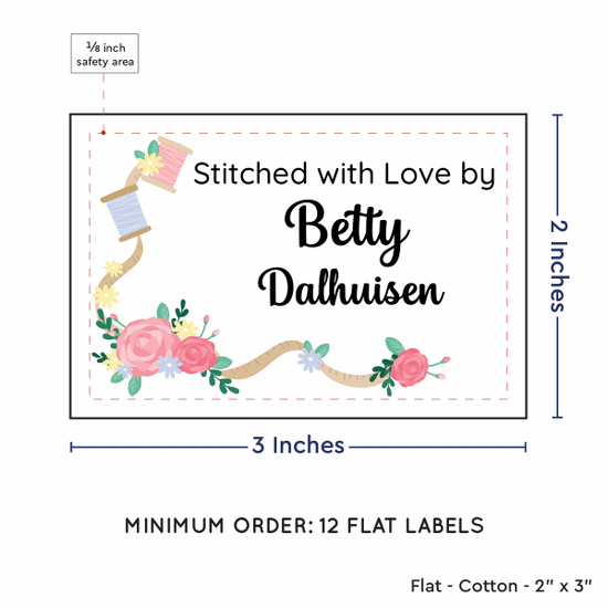 PPLR_HIDDEN_PRODUCT Thread and Flowers (2"x3" Cotton - 12 labels/set)
