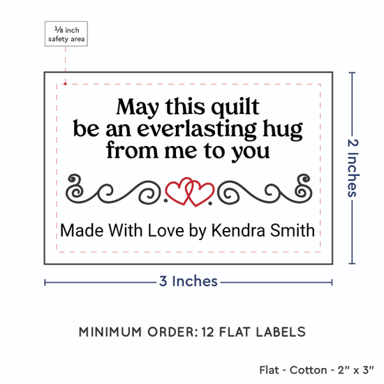 PPLR_HIDDEN_PRODUCT Double Heart Quote (2"x3" Cotton - 12 labels/set)