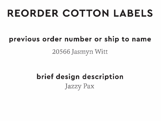 PPLR_HIDDEN_PRODUCT Reorder Previous Label Design - COTTON