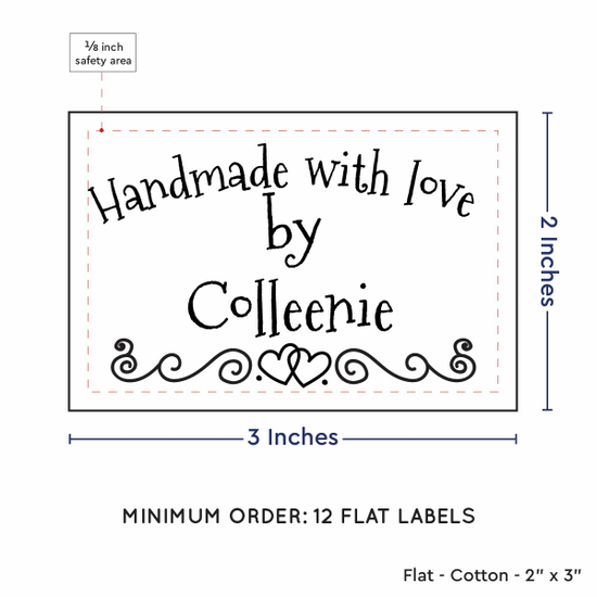PPLR_HIDDEN_PRODUCT Double Heart Border (2"x3" Cotton - 12 labels/set)