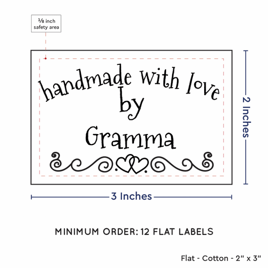 PPLR_HIDDEN_PRODUCT Double Heart Border (2"x3" Cotton - 12 labels/set)