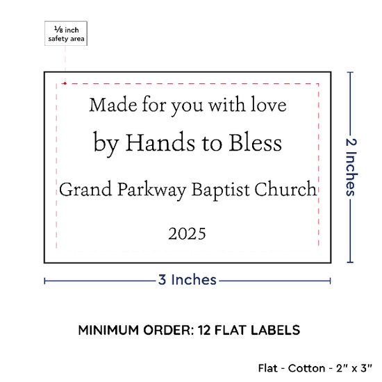 PPLR_HIDDEN_PRODUCT Large Text Only Label (2"x3"-Cotton)