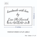 PPLR_HIDDEN_PRODUCT Double Heart Border (2"x3" Cotton - 12 labels/set)