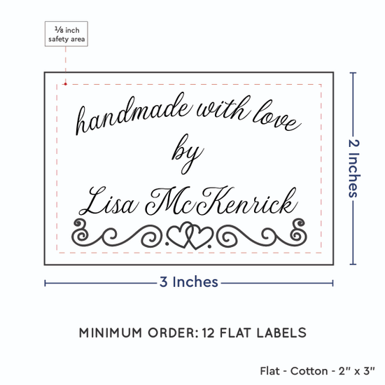 PPLR_HIDDEN_PRODUCT Double Heart Border (2"x3" Cotton - 12 labels/set)