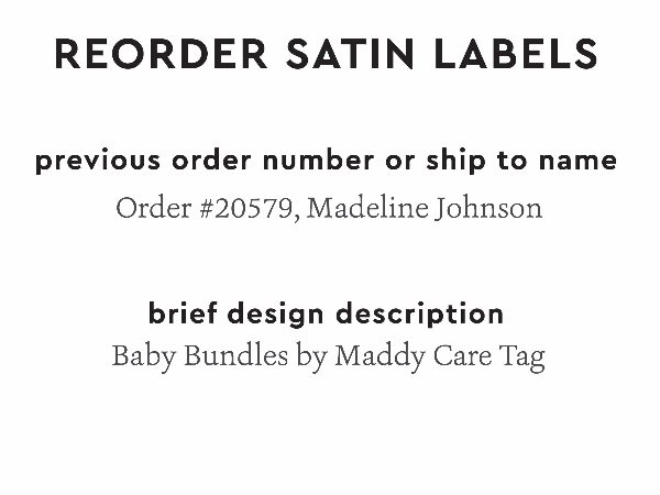 Reorder Previous Label Design - SATIN – EverEmblem