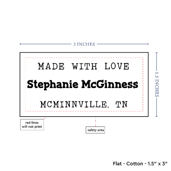 PPLR_HIDDEN_PRODUCT Text Only Medium Large Label (1.5"x3"-Cotton)