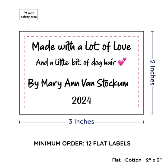 PPLR_HIDDEN_PRODUCT Large Text Only Label (2"x3"-Cotton)