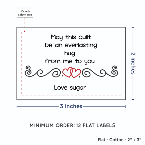 PPLR_HIDDEN_PRODUCT Double Heart Quote (2"x3" Cotton - 12 labels/set)