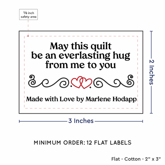 PPLR_HIDDEN_PRODUCT Double Heart Quote (2"x3" Cotton - 12 labels/set)