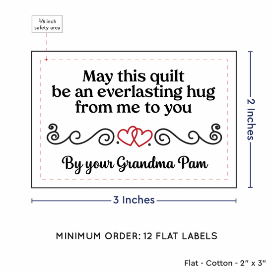 PPLR_HIDDEN_PRODUCT Double Heart Quote (2"x3" Cotton - 12 labels/set)