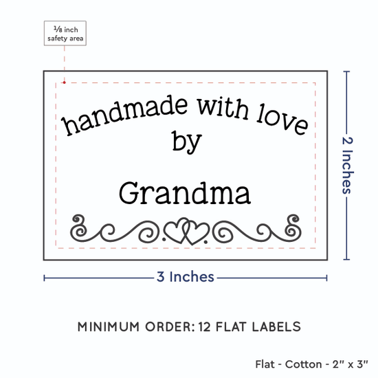 PPLR_HIDDEN_PRODUCT Double Heart Border (2"x3" Cotton - 12 labels/set)