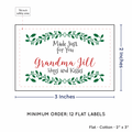 PPLR_HIDDEN_PRODUCT Holly Frame (2"x3" Cotton - 12 labels/set)