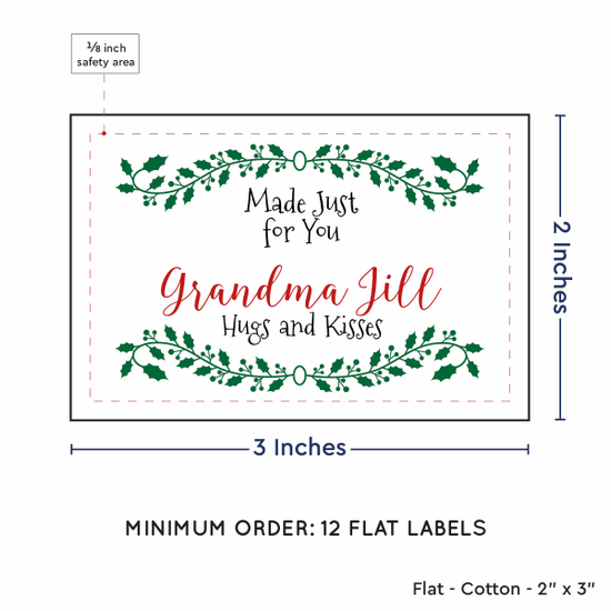 PPLR_HIDDEN_PRODUCT Holly Frame (2"x3" Cotton - 12 labels/set)