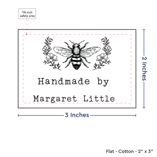 PPLR_HIDDEN_PRODUCT Floral Bee (2"x3"-Cotton)