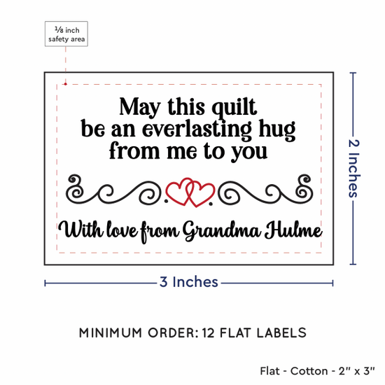 PPLR_HIDDEN_PRODUCT Double Heart Quote (2"x3" Cotton - 12 labels/set)