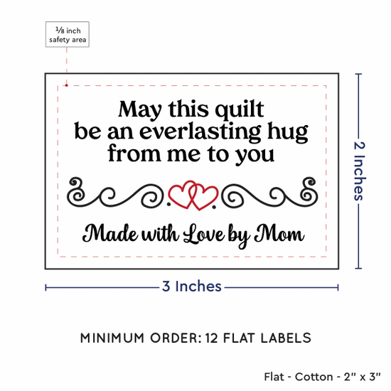 PPLR_HIDDEN_PRODUCT Double Heart Quote (2"x3" Cotton - 12 labels/set)