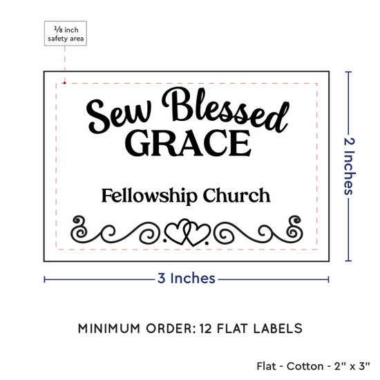 PPLR_HIDDEN_PRODUCT Double Heart Border (2"x3" Cotton - 12 labels/set)