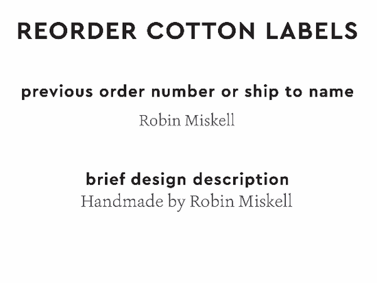 PPLR_HIDDEN_PRODUCT Reorder Previous Label Design - COTTON