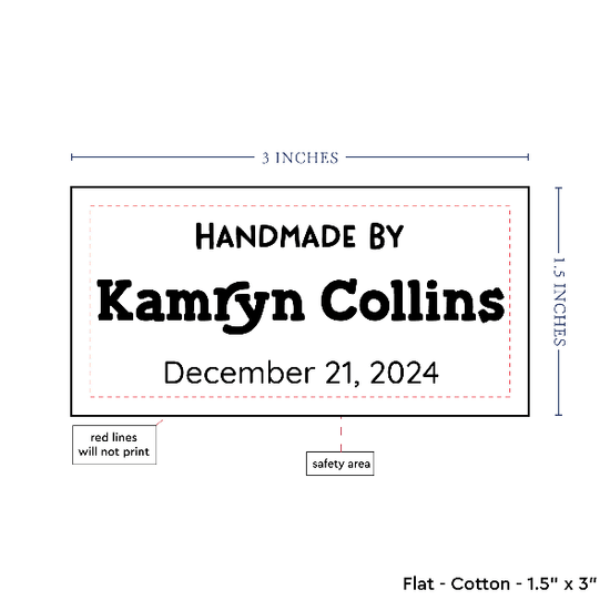 PPLR_HIDDEN_PRODUCT Text Only Medium Large Label (1.5"x3"-Cotton)