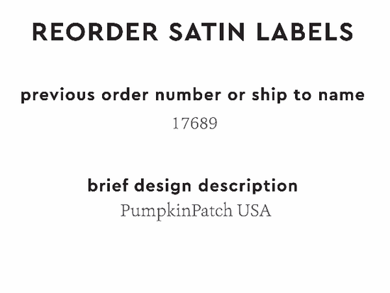 PPLR_HIDDEN_PRODUCT Reorder Previous Label Design - SATIN