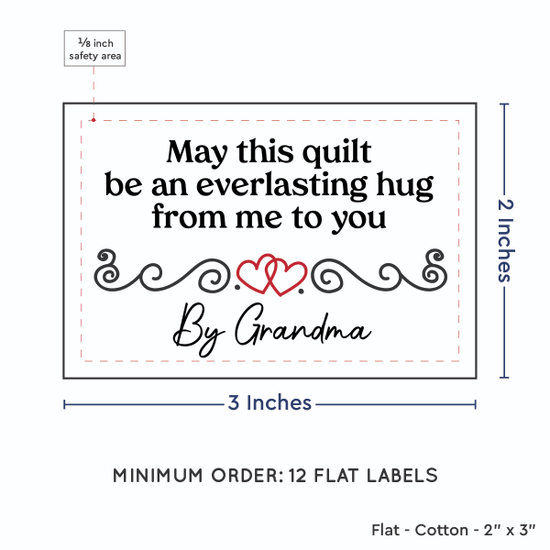 PPLR_HIDDEN_PRODUCT Double Heart Quote (2"x3" Cotton - 12 labels/set)